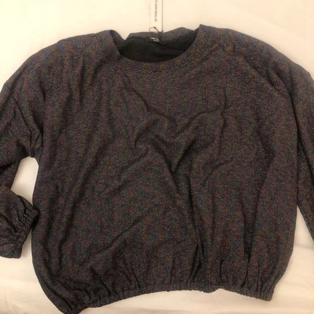 NWT! TEREZ COLORFUL RAINBOW TEREZ LUREX WAFFLE TOP NWT SIZE MEDIUM